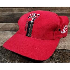 Vintage Logo Athletic Tampa Bay Bucaneers Strapback Hat Red Center Logo Pro Line
